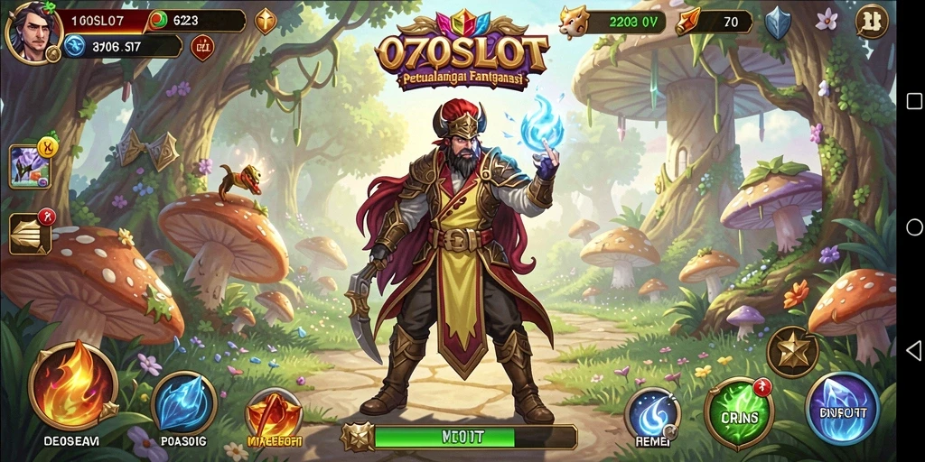 Tampilan utama gameplay <strong>070SLOT</strong> yang menampilkan pertarungan seru dan karakter unik.