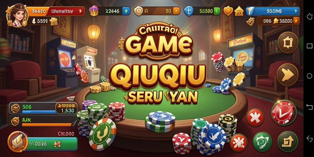 Screenshot gameplay menunjukkan aksi seru permainan QiuQiu.