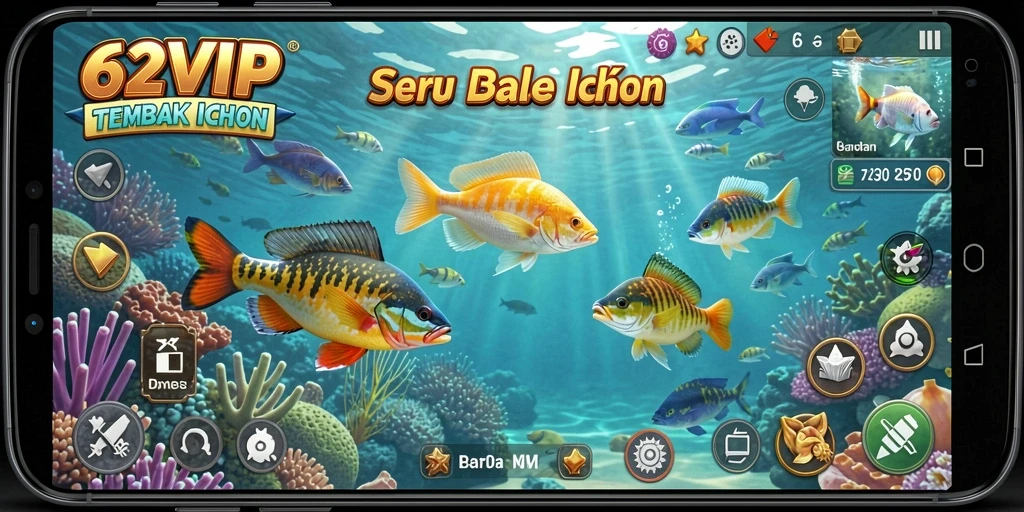 Gameplay seru menembak ikan di bawah laut.