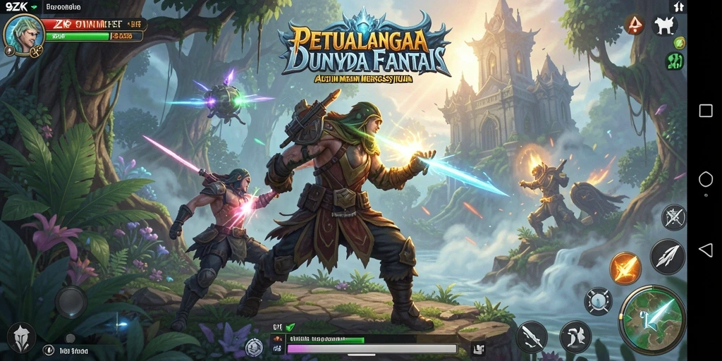 Gameplay seru 9ZK dalam dunia petualangan ARPG.