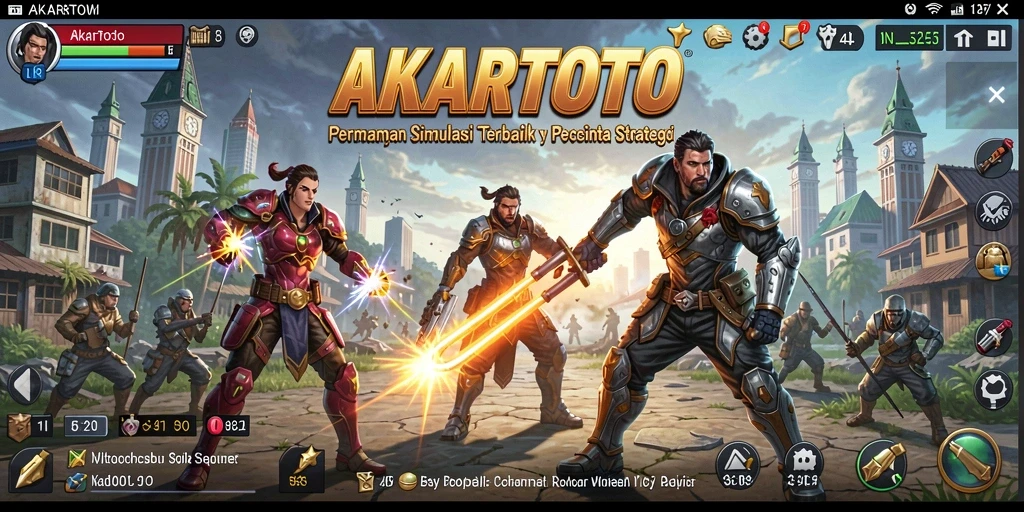 Tampilan gameplay menarik dari AKARTOTO dengan elemen simulasi yang mendalam.
