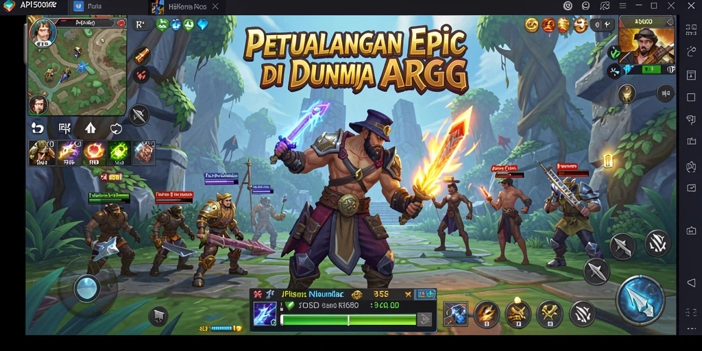 Tampilan menawan dari gameplay ARPG yang penuh aksi.