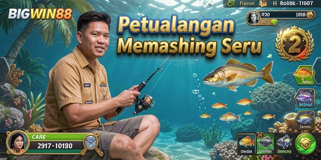 Gameplay seru memancing di BIGWIN88 dengan berbagai spesies ikan.