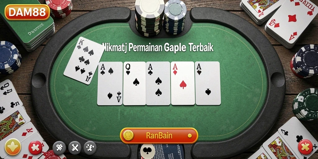 Tangkapan layar dari gameplay seru Gaple di DAM88.