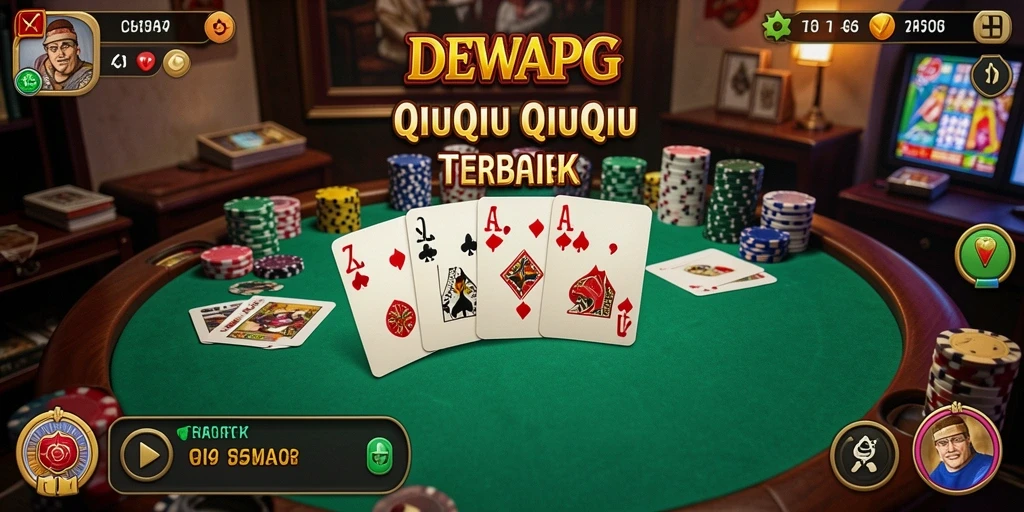 Screenshot gameplay DEWAPG yang menunjukkan keseruan bermain QiuQiu.