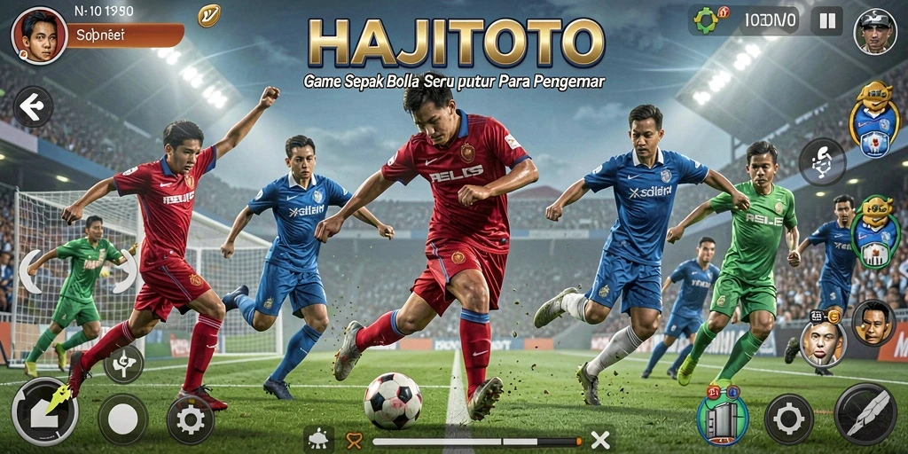 Screenshot gameplay <strong>HAJITOTO</strong> dengan pemain beraksi di lapangan.