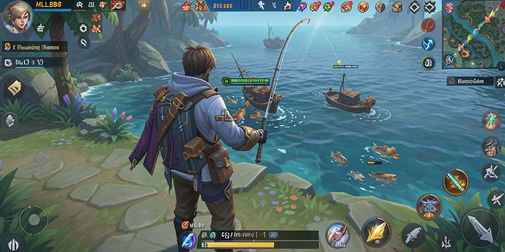 Tangkapan ikan besar dalam gameplay seru MLBB8.