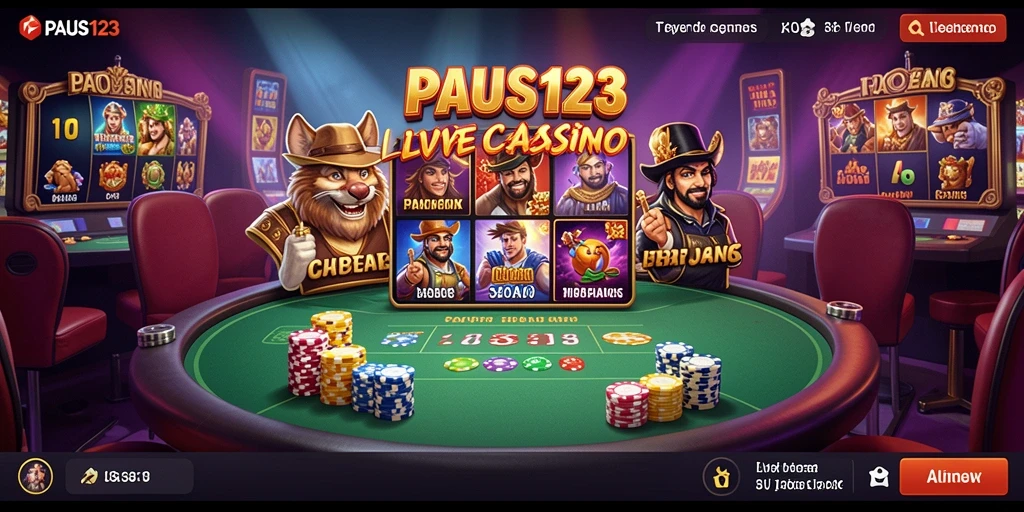 Tampilan gameplay Live Casino PAUS123 yang mengasyikkan dan nyata.
