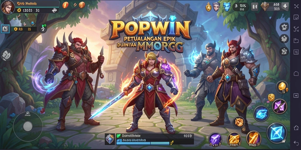Tampilan gameplay menakjubkan dari petualangan seru di POPWIN.