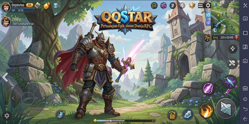 Tampilan gameplay unik dan menantang dalam QQSTAR.