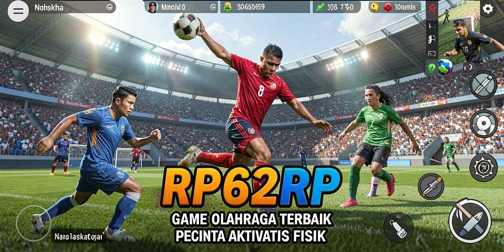 Screenshot utama RP62RP menampilkan momen intens di lapangan olahraga.