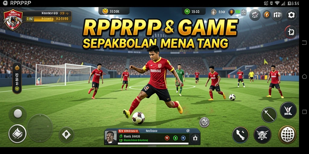 Tangkapan layar RPRPRP menampilkan aksi seru di lapangan sepakbola.