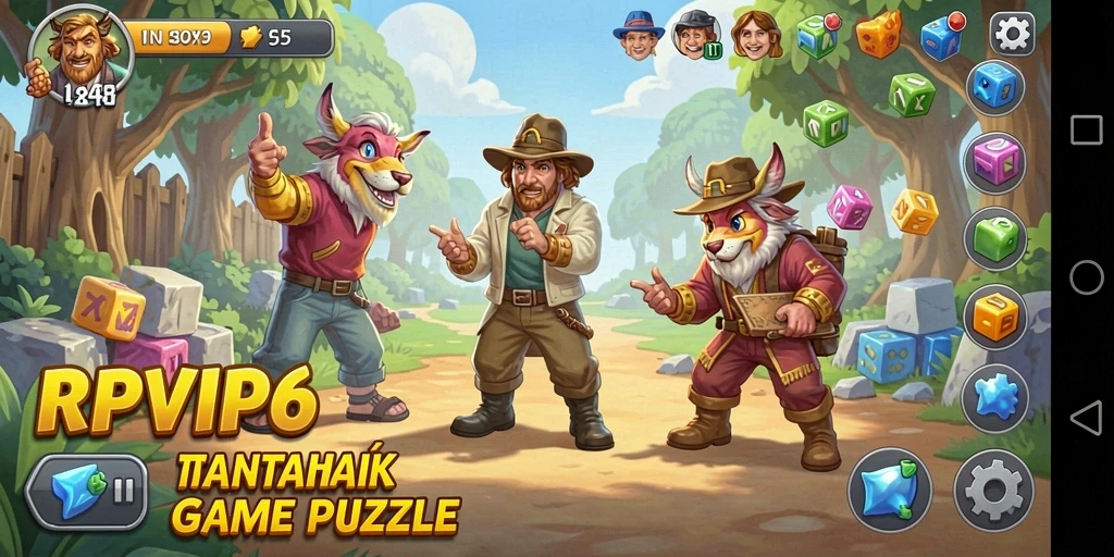 Screenshot gameplay RPVIP6 menunjukkan tantangan menarik dalam menyelesaikan Puzzle.