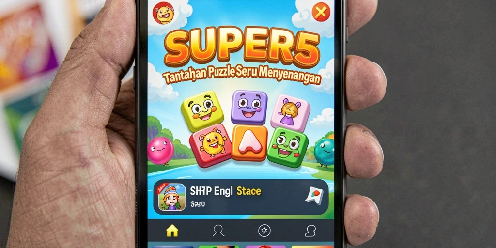Tampilan gameplay SUPER5 dengan tantangan Puzzle yang menarik.