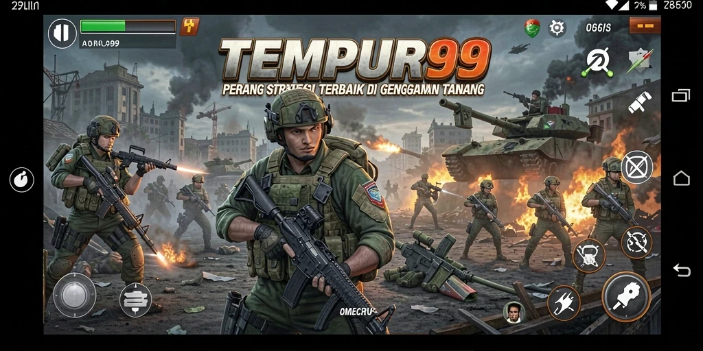 Gameplay TEMPUR99 yang menegangkan dan penuh strategi.
