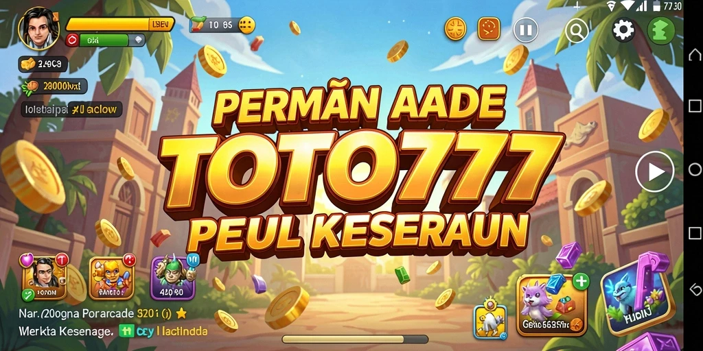 Screenshot TOTO777 menampilkan keseruan gameplay arcade yang seru.