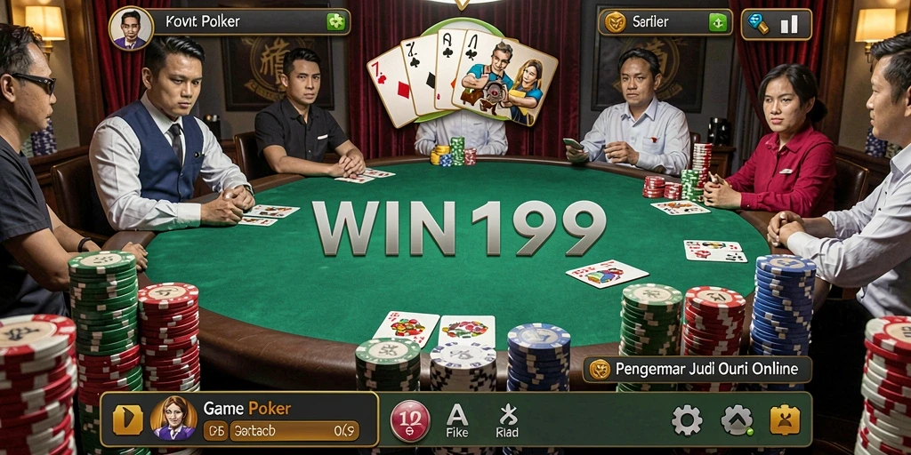 Tampilan gameplay WIN199 yang menarik dan seru dalam permainan poker.