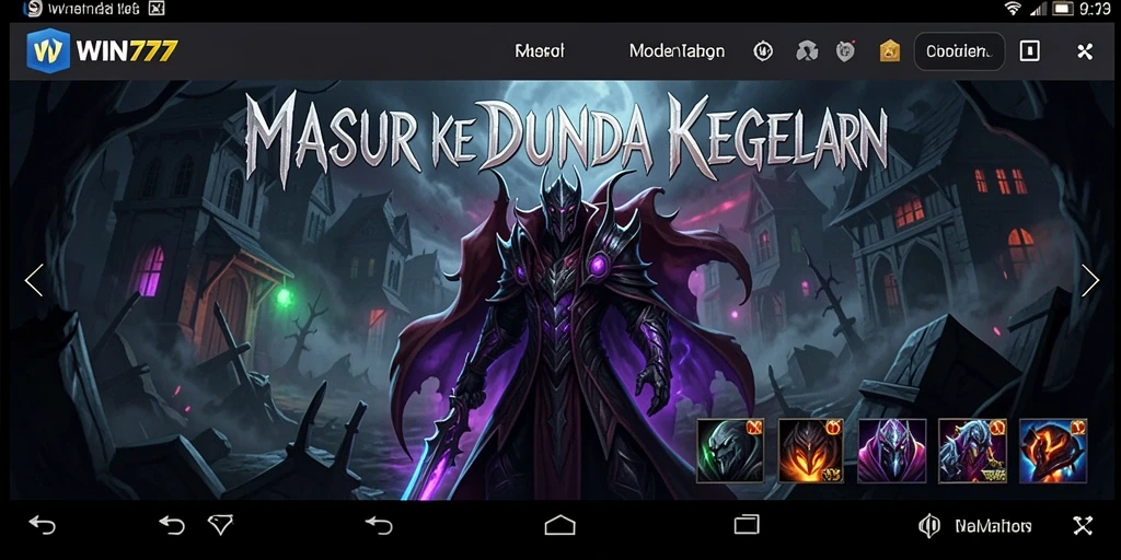 Pengalaman gameplay menegangkan dalam dunia horor yang gelap.